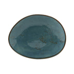 Thumbnail image #1 for Tuxton China Artisan Geode GGE-650 Porcelain Free-Form Plate, Azure, 8-3/8 x 6-7/8 x 1-1/2 in H 1 Dozen