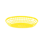 Thumbnail image #1 for Thunder Group PLBK938Y Fast Food Basket, 9-3/8-inch Oval Yellow Plastic Case of 12 Dozen