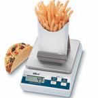 Thumbnail image #6 for Edlund E-160 FF Digital Top-Loading Portion Control Scale, 10 lb Capacity, Stainless Steel Platform, Standard/French Fry Platforms