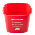 Thumbnail image #1 for TableCraft Products 12542 8 Qt Square HDPE Cleaning Pail, Red, 2-Sided White Imprint Case of 24