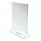Thumbnail image #1 for Thunder Group PLMH003 Clear Acrylic Table Card Holder, 5 x 7 in, Flat Base, Flat-Plane Insert Panel Case of 48