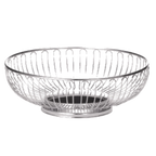 Thumbnail image #1 for TableCraft Products Chalet 4170 Round Chrome-Plated Metal Serving Basket, 8-1/4" Diameter x 2-3/4" High Case of 12