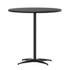 Thumbnail image #1 for Flash Furniture XA-30-COTA-BK-GG Round Wood Cocktail Table, 30 in Diameter, Black, with 30 in and 42 in Columns