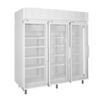 Thumbnail image #1 for Global Refrigeration 52-1991-44-R7 Three-Section Glass Door Merchandiser Freezer, 76.2 cu. ft., 3 Hinged Doors, Top-Mounted Compressor