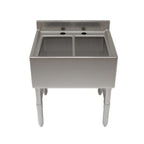 Thumbnail image #1 for NBR Equipment UD-4-101410-48 Four-Compartment Stainless Steel Underbar Sink, 48"W x 21-1/4"D x 32-1/2"H, 10" x 14" x 10" Compartments