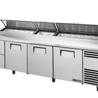 Thumbnail image #1 for True General Foodservice TPP-AT-119D-2-HC~HGTP Refrigerated Pizza Prep Table, 3 Doors/2 Drawers, 119.25-in, 33–41°F Pan Rail
