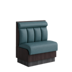Thumbnail image #1 for ATSMFG ATS AT&S-ASD-KR36-6CHHR GR8 Karender Deuce Booth, single, 30" long x 36" high, 6-channel with Headroll back, Upholstery and foam fitted over a