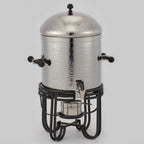 Thumbnail image #2 for American Metalcraft Mesa MESABUSH13 13-Quart Round Hammered Stainless Steel Coffee Urn, Canned Heat