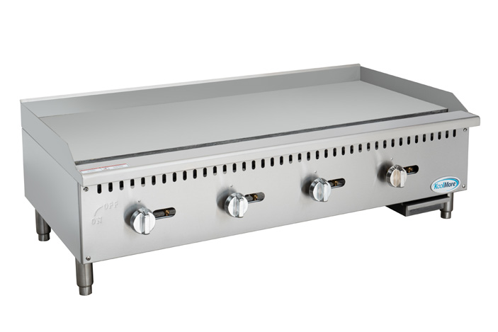 Product image #5 for KoolMore 48-Inch 4-Burner Natural Gas Commercial Griddle with Manual Controls and Drip Tray