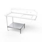 Thumbnail image #1 for NBR Equipment DTU-S24 Stainless Steel Dishtable Undershelf, 17-5/8"W x 24-1/8"D, 18 Gauge, Adjustable Legs