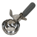 Thumbnail image #1 for JB Prince Hamilton Beach U685 8 Stainless Steel #8 Disher, 4 oz, Gray Plastic Thumb-Press Handle
