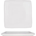 Thumbnail image #1 for International Tableware GL-22 10-Inch Bright White Porcelain Organic Square Plate 1 Dozen