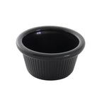 Thumbnail image #1 for Thunder Group PL509BL1 2 oz Black Plastic Fluted Ramekin Case of 48 Dozen