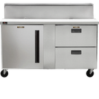 Thumbnail image #1 for Traulsen Dealer's Choice CLPT-6016-DW-LD CLPT Series Compact Prep Table , (2) fully removable drawers (right section), (1) solid door (left section)