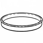 Thumbnail image #1 for G.E.T. Frilich 3255151 Replacement Wicker Basket Base, Plastic, Black, for Cold Food Display