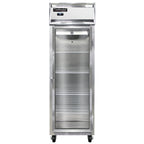 Thumbnail image #1 for Continental Refrigerator 1RNSSGD One-Section Narrow Glass-Door Reach-In Display Refrigerator, Self-Contained, Stainless Steel