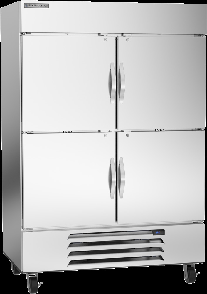 Product image #5 for Beverage Air Horizon Series 2-Section Reach-In Refrigerator with 4 Solid Half Doors