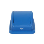 Thumbnail image #1 for CAC China TCSL-D23BL 23-Gallon Plastic Swing Dome Trash Can Lid, Blue Case of 4