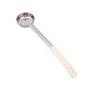 Thumbnail image #1 for Concasse MCP03EP 3 oz Perforated Stainless Steel Portion Control Serving Spoon with Beige Handle Case of 120