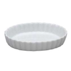 Thumbnail image #1 for Vertex China Market Buffet ARG-OQ6 7 oz China Quiche Dish, 5-3/4 in., Oval, Fluted, Bright White Case of 3 Dozen