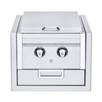 Thumbnail image #1 for Crown Verity Built-in IBISB Dual Side Burner, Two 15,000 BTU Burners, Stainless Steel Cover