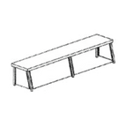Thumbnail image #1 for Piper Products/Servolift Eastern Reflections RCPG-96 Cafeteria-Style Protector Guard with End Guards, 6 Openings, for 96" Unit