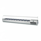 Thumbnail image #1 for Infrico USA ICT-VIP23001/3C Refrigerated Countertop Ingredient Display Case, 90.5" Wide, 10-Pan 1/3 Size, Lift-Up Glass Lid