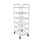 Thumbnail image #1 for Winholt Equipment UNAL-6 Aluminum Universal Tray Cart, 6 Fixed Shelves, 10" Centers, 27"W x 21"D x 67"H
