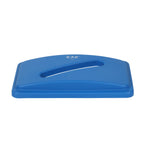 Thumbnail image #1 for CAC China TCSL-DP23BL 23 Gallon Blue Plastic Recycling Trash Can Lid Case of 12