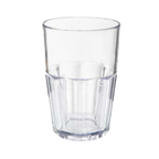 Thumbnail image #1 for G.E.T. GET 9914-1-CL . . Clear SAN Plastic Double Rock Tumbler, 14 oz, Stackable Dozen Case of 6 Dozen