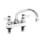Thumbnail image #1 for AllPoints Foodservice Parts & Supplies FIS53775 Deck-Mount Manual Faucet, 4" Centers, 12" Swivel Spout, Chrome-Plated Brass