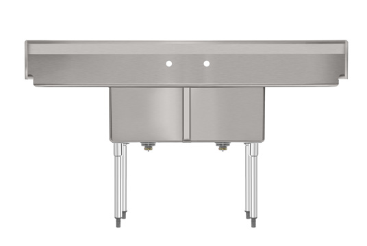 Product image #8 for KoolMore 72-Inch 2-Compartment Stainless Steel Commercial Sink with Dual 18-Inch Drainboards