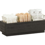 Thumbnail image #2 for Cal-Mil Brooklyn 23787-3-13 3-Section Black Wood Condiment Jar Holder, 5"W x 12.75"D x 4.5"H