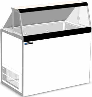 Product image #6 for Master-Bilt DD-46 Floor Model Ice Cream Dipping/Display Freezer Merchandiser with Slanted Glass, 8 Display Tubs, 4 Storage Tubs, 115V
