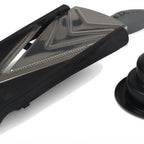 Thumbnail image #2 for JB Prince De Buyer D496 Mandoline Slicer with Stainless Steel V-Shaped Micro-Serrated Blade, Black Plastic Frame