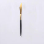 Thumbnail image #1 for Kadra Kitchenware Vikko Dine VF-KN10-VBG Steak Knife, Two-Tone Brushed Black & Gold, 18/10 Stainless Steel Case of 12