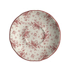 Thumbnail image #1 for Steelite International HL Ivory HL58063891 Round China Saucer, 5.625", Scalloped Edge, Liliana Maroon Case of 3 Dozen