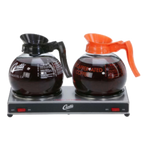 Thumbnail image #1 for Curtis Alpha AW-2-10 2-Station Side-by-Side Square Coffee Decanter Warmer, Low Profile, Stainless Steel, On/Off Controls