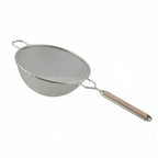 Thumbnail image #1 for Libertyware WHSDM10 10" Stainless Steel Medium Double Mesh Strainer with Wood Handle Case of 24