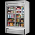 Thumbnail image #5 for Everest Refrigeration Two-Section Reach-In Glass Door Merchandiser Refrigerator with Sliding Doors, 48 Cu. Ft., Stainless Steel