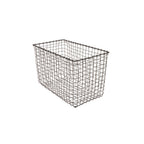 Thumbnail image #1 for G.E.T. Urban Renewal WB-303-MG Rectangular Powder-Coated Iron Serving Basket, Metal Grey, 15 x 8 x 10 in Case of 4