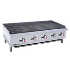 Thumbnail image #1 for Magic Chef Commercial E-Series M60CB 60-Inch Countertop Radiant Charbroiler, Natural Gas, Adjustable/Reversible Cast Iron Grates