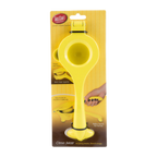 Thumbnail image #1 for TableCraft Products Cash & Carry V119 Footed Coated Zinc Alloy Citrus Hand Squeezer with Straining Pour Spout, Yellow Case of 6