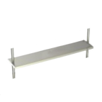Thumbnail image #1 for AERO Manufacturing SFAO-10108 Stainless Steel Table-Mount Adjustable Overshelf, Single Deck, 108"W x 10"D, 14 Gauge