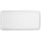 Thumbnail image #1 for Libbey B1100 by Bauscher 611233012000000 Rectangular Porcelain Platter, 12" x 6"