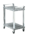 Thumbnail image #4 for Vollrath 2-Shelf Plastic Utility Cart with Chrome Uprights, 30-1/2 x 18-1/2 x 36 Inches