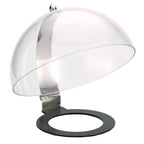 Thumbnail image #1 for G.E.T. Frilich Picknick 8189050 . . Round Hinged Clear Plastic Buffet Dome, 16" Diameter x 12-1/5"H, Stainless Steel Handle