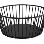 Thumbnail image #1 for Libbey APS Germany - Urban APS 30411 Round Black Metal Serving Basket, 7-7/8-inch Diameter, Non-Slip Feet