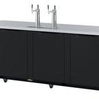Thumbnail image #1 for Refrigeration X XBD-4SB-N Commercial Beer Dispenser, 90-3/8"W, 36.47 cu. ft., 3 Swing Doors, 2 Double-Faucet Towers