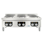 Thumbnail image #2 for Koolmore KM-CRC36-E Commercial Countertop Electric Range, Stainless Steel, Manual Controls, Cast Iron Heating Elements
